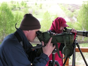 M. Jaunzemis un A. Celmiņš. ("Putni.lv")  Foto. P. Strautiņš