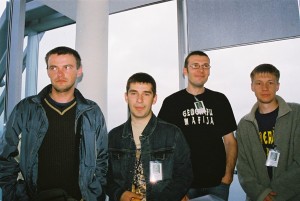 Komanda "Himantopus himantopus" atklāšanas pasākumā.  Foto: Valts Kampiņš