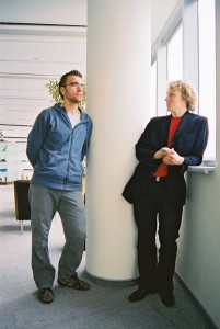 Hansabankas pārstāvji.  Foto: Valts Kampiņš