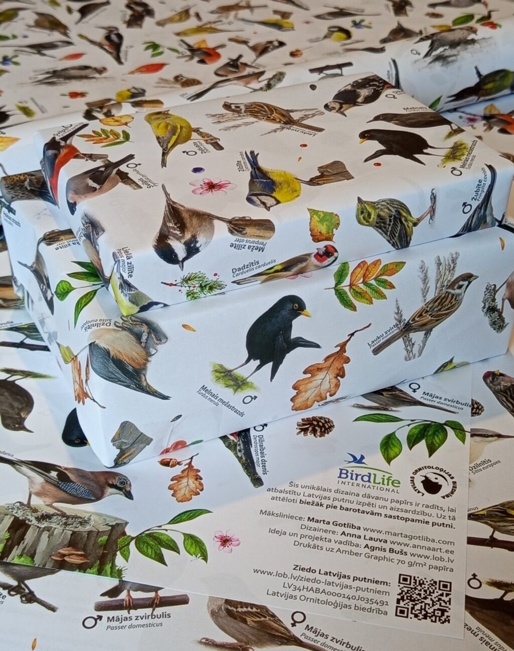 Dalība "Ziņo par putniem dārzā" + DĀVANU PAPĪRS